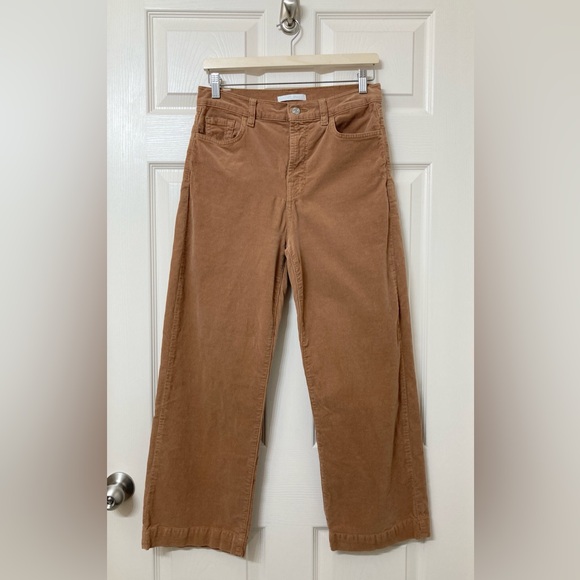 7 For All Mankind Tan Cropped Wide Leg Corduroy Jeans 30 - Picture 13 of 13